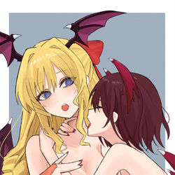 This is a pixiv picture whose title is Claire x Rae - Succubus.