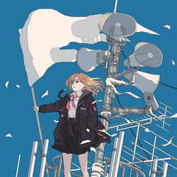 This is a pixiv picture whose title is 白旗凱旋帰還.