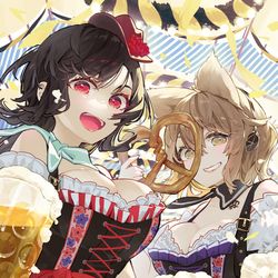 This is a pixiv picture whose title is 飲もうぜ！ビール祭り！.