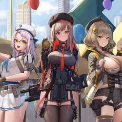 This is a pixiv picture whose title is ｢勝利の女神:NIKKE｣1stAnniversary.