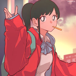This is a pixiv picture whose title is MC　Girl.