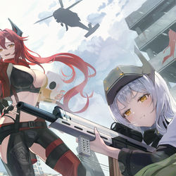 This is a pixiv picture whose title is NIKKE 1st Anniversary.