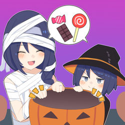 This is a pixiv picture whose title is 『「おかし くれなきゃイタズラするぞ〜♡」』.