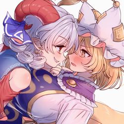 This is a pixiv picture whose title is 🐏🦊.