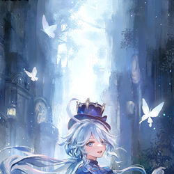 This is a pixiv picture whose title is 水神芙宁娜.