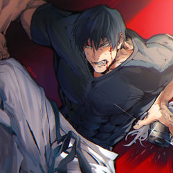 This is a pixiv picture whose title is 劣勢.