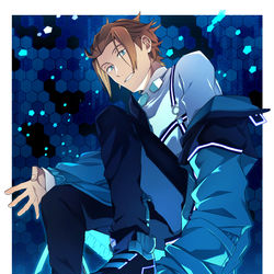 This is a pixiv picture whose title is 【ワートリ】エンタメくじ衣装迅さん.