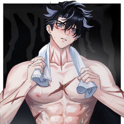 This is a pixiv picture whose title is 出浴莱欧斯利.
