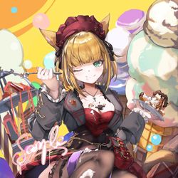 This is a pixiv picture whose title is 甜食猫猫.