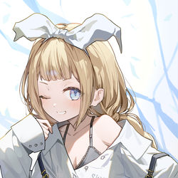 This is a pixiv picture whose title is 💙🤍💙.