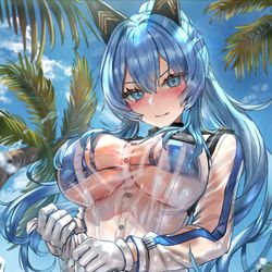 This is a pixiv picture whose title is 水着へルム.