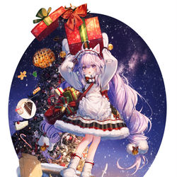 This is a pixiv picture whose title is クリスマスの泥棒猫.