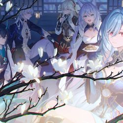 This is a pixiv picture whose title is 五騎士.