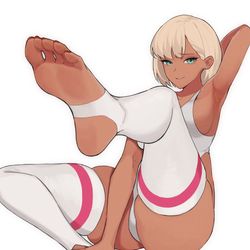 This is a pixiv picture whose title is 黑皮.