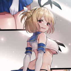This is a pixiv picture whose title is 島風の服を着るライプツィヒ.