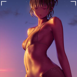 This is a pixiv picture whose title is 夕風ver2.