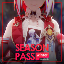 This is a pixiv picture whose title is 【2023】 SEASONPASS S4 Winter 冬 封面.