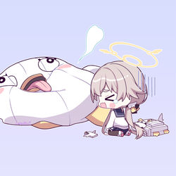 This is a pixiv picture whose title is 「ペロロ様が…」.