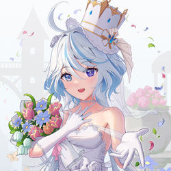 This is a pixiv picture whose title is 花嫁芙芙.