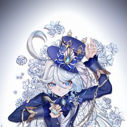 This is a pixiv picture whose title is 芙宁娜.