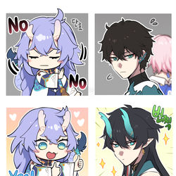 This is a pixiv picture whose title is 음월이랑 보릿자루!.