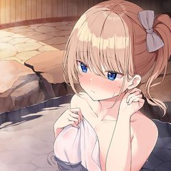 This is a pixiv picture whose title is （近い...ドキドキしてるの、ばれちゃうよぉ...）.