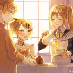 This is a pixiv picture whose title is ルシフェニア王宮のおやつの時間.