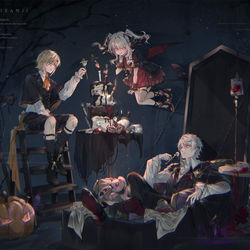 This is a pixiv picture whose title is Halloween.