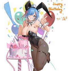 This is a pixiv picture whose title is 兔女郎蕾姆.