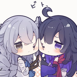 This is a pixiv picture whose title is 少し目を離した間にひっついてそうな.