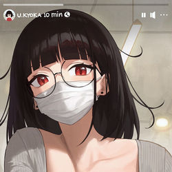 This is a pixiv picture whose title is (OC)京香 いいおっぱいの日.