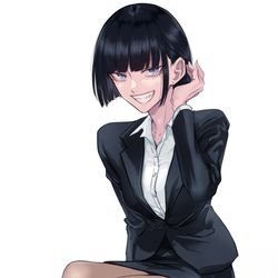 This is a pixiv picture whose title is ギザ歯お姉さん.
