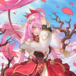 This is a pixiv picture whose title is Elysia....