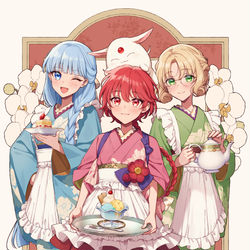 This is a pixiv picture whose title is 喫茶レイアース.