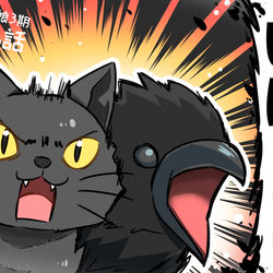 This is a pixiv picture whose title is 【ウマ娘】ダイヤちゃんを応援するカラスと黒猫.