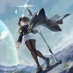 This is a pixiv picture whose title is 终末地通勤.