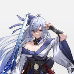 This is a pixiv picture whose title is 和装鏡流.