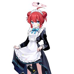 This is a pixiv picture whose title is 메이드 마키.