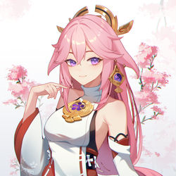 This is a pixiv picture whose title is 八重神子.