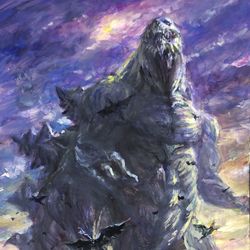 This is a pixiv picture whose title is GODZILLA  星を喰う者　5周年.
