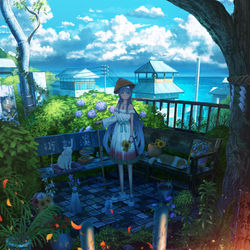 This is a pixiv picture whose title is 「まだ夏にいたい」.