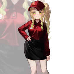 This is a pixiv picture whose title is イルカのバイトの服装！, イルカの母.