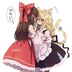 This is a pixiv picture whose title is レイマリ.