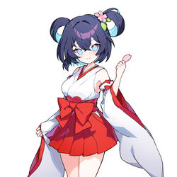 This is a pixiv picture whose title is 【お仕事】巫女ミア.
