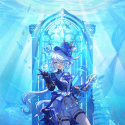 This is a pixiv picture whose title is 【水之国】芙宁娜芒荒双形态.