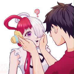This is a pixiv picture whose title is むにっ／にかっ.