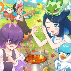 This is a pixiv picture whose title is リコロイドットの手ハート.