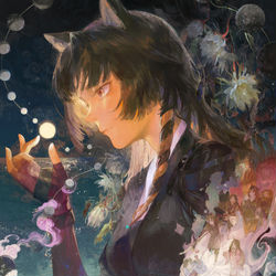 This is a pixiv picture whose title is 雲游記.