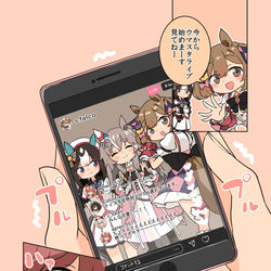 This is a pixiv picture whose title is ウマスタライブするファル子！.