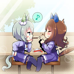 This is a pixiv picture whose title is キングvsセイちゃん　ポッキーゲーム一本勝負.